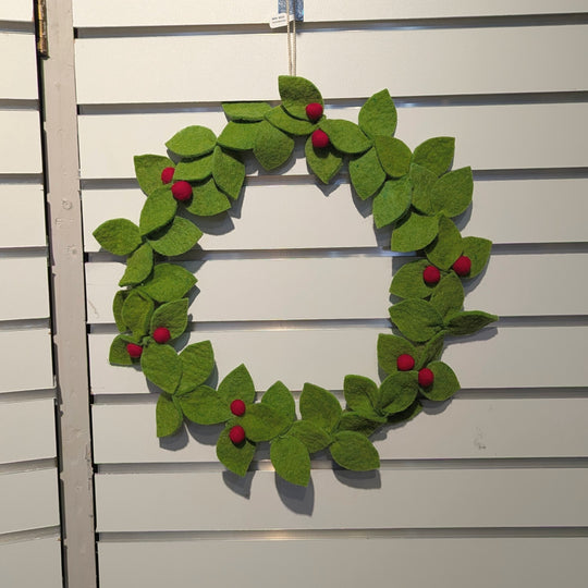 Wool Wreath with Berries
