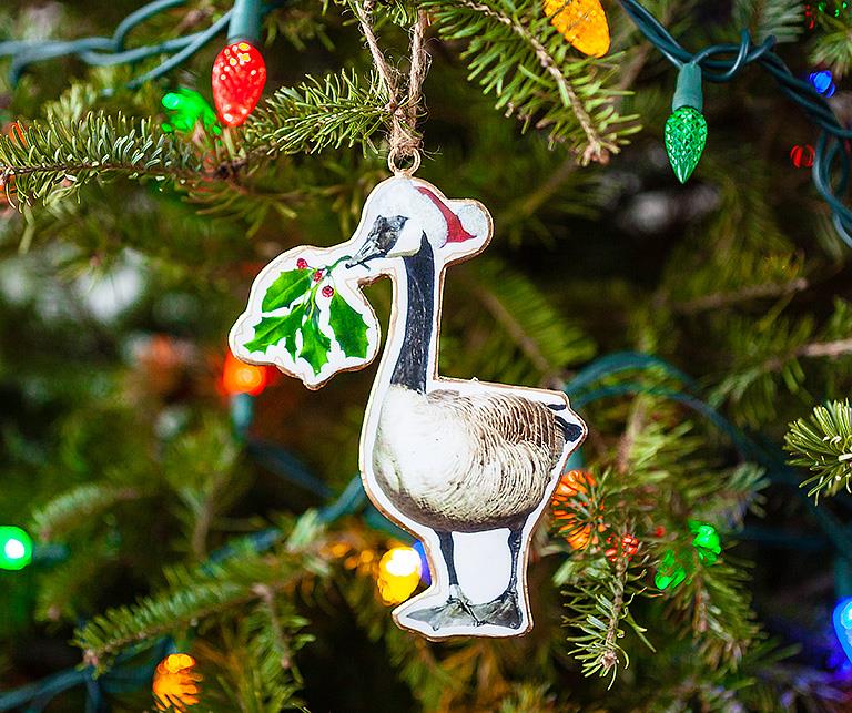 Metal Canadian Goose Ornament