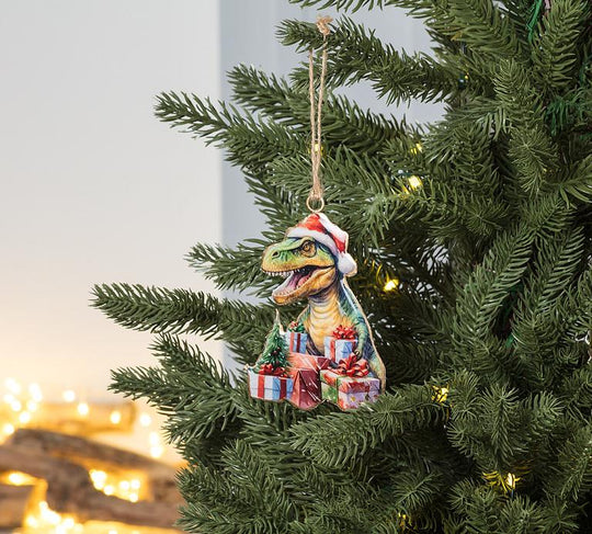 Christmas Dinosaur Ornament