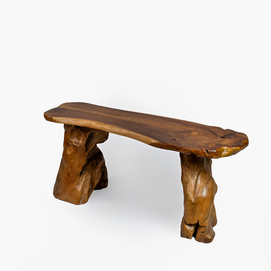 Table d'appoint en teck récupéré