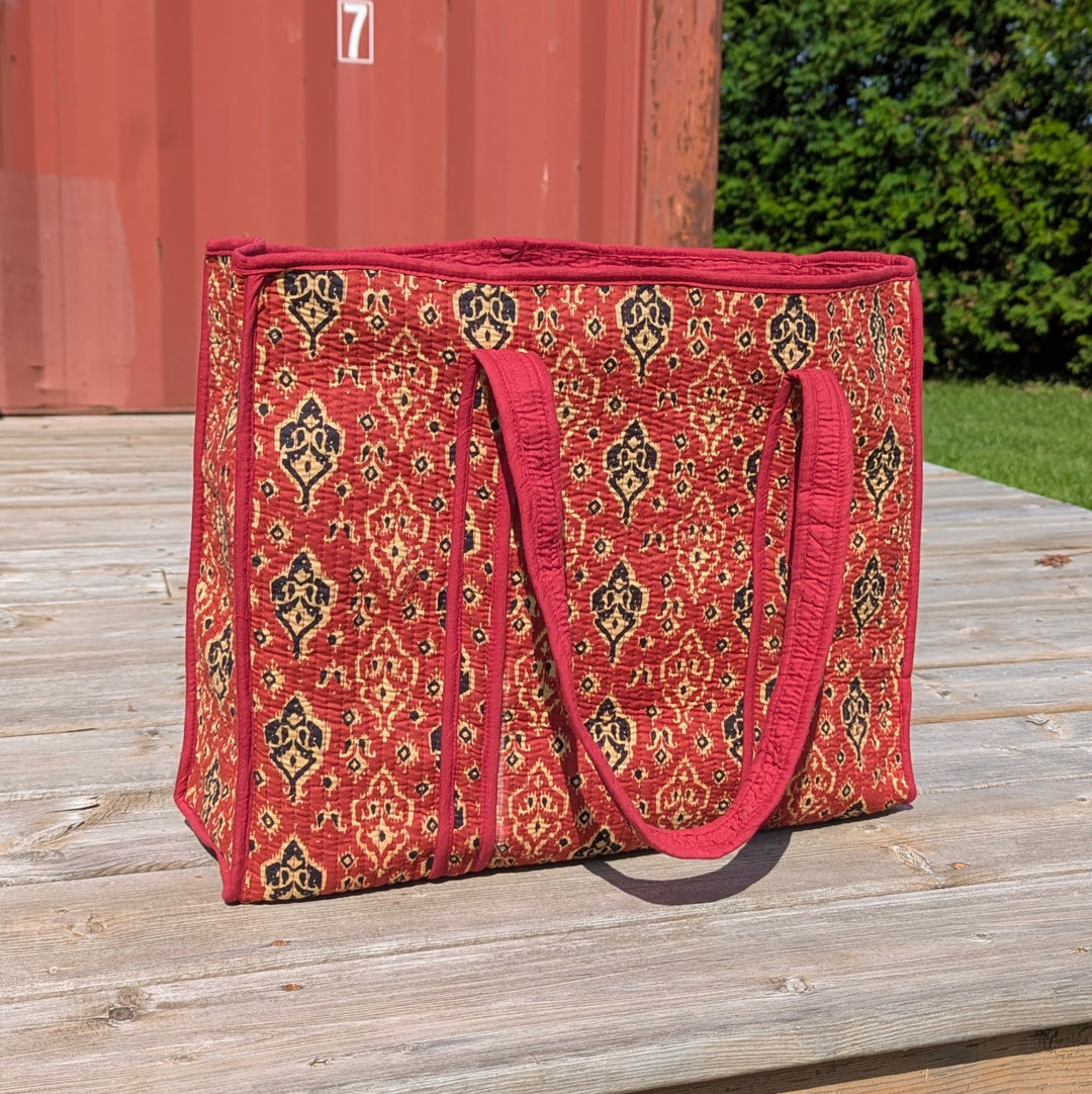 XL Quilted Cotton Tote Bag