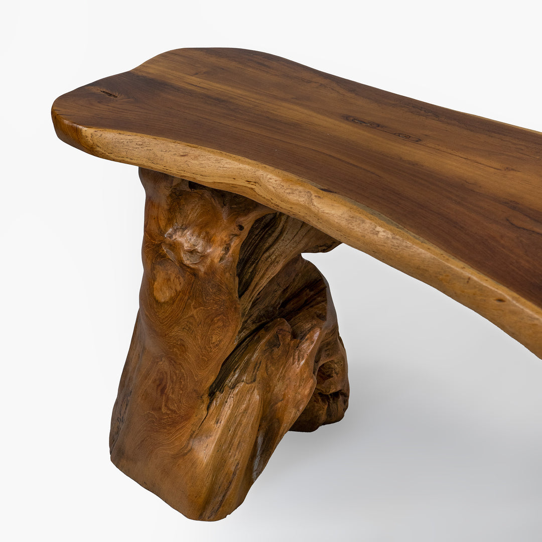 Table d'appoint en teck récupéré
