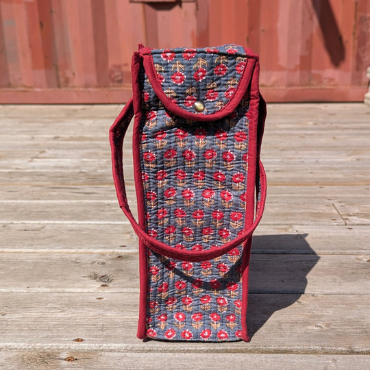 Quilted Cotton Bottle Bag