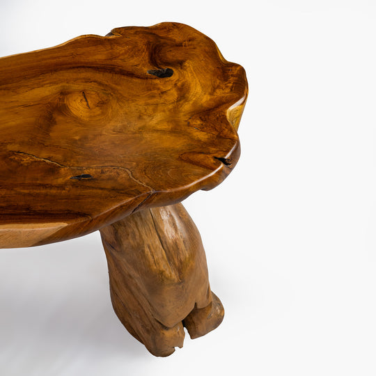 Table d'appoint en teck récupéré