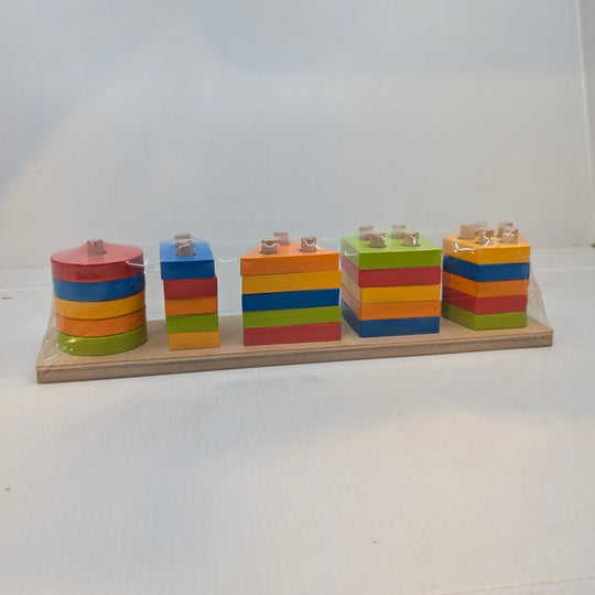 5-in-1 Shape Sorter Wooden Puzzle