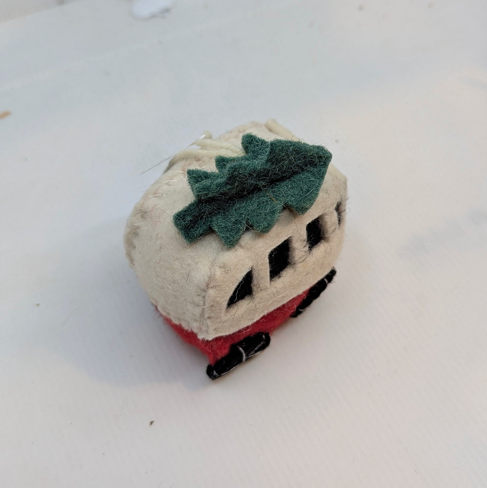 Wool Van Ornament with Tree