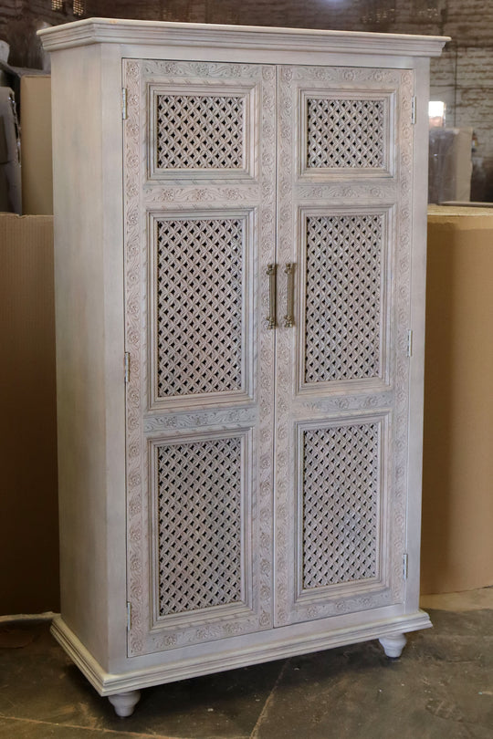 Rustic Mango Wood Armoire Cabinet