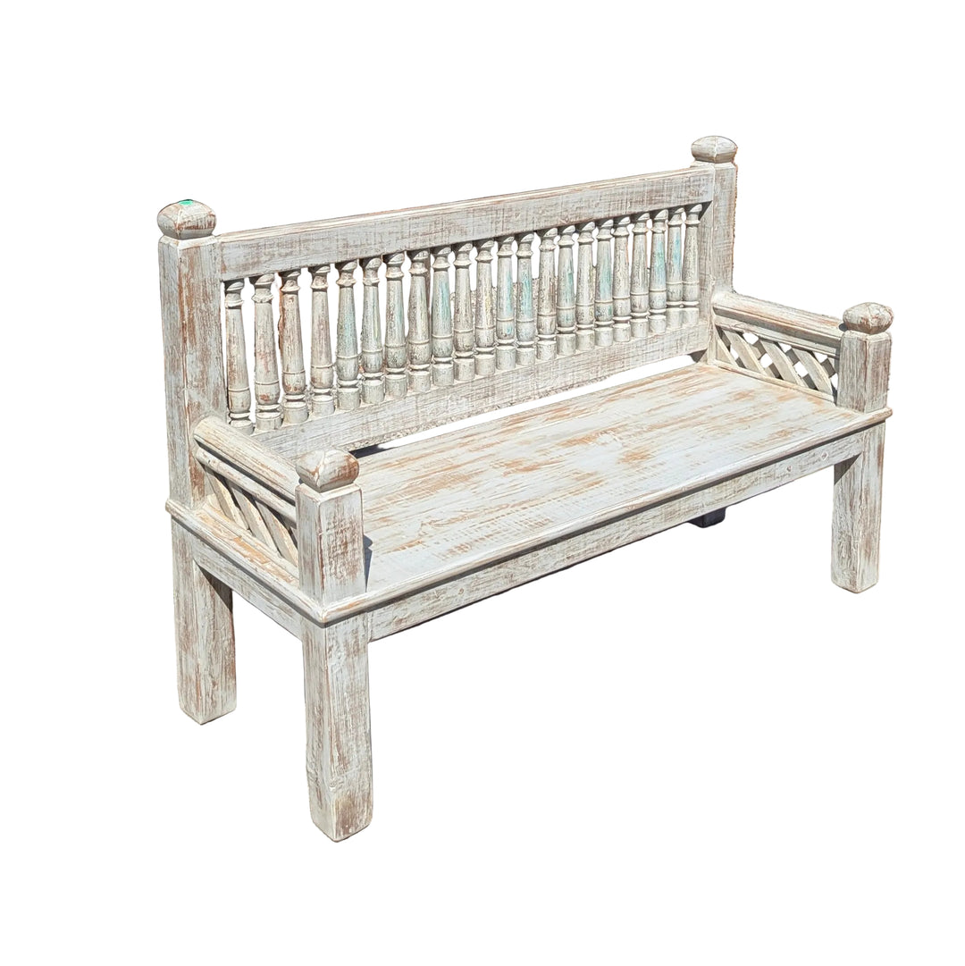 Spindle Back Mango Wood Bench