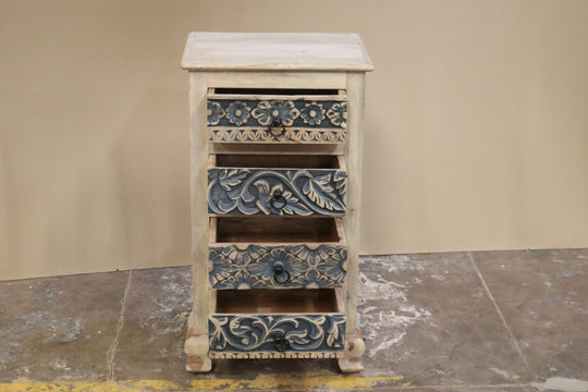 Ornate Carved Mango Wood Chest of Drawers