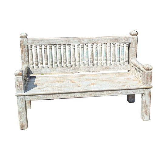 Spindle Back Mango Wood Bench
