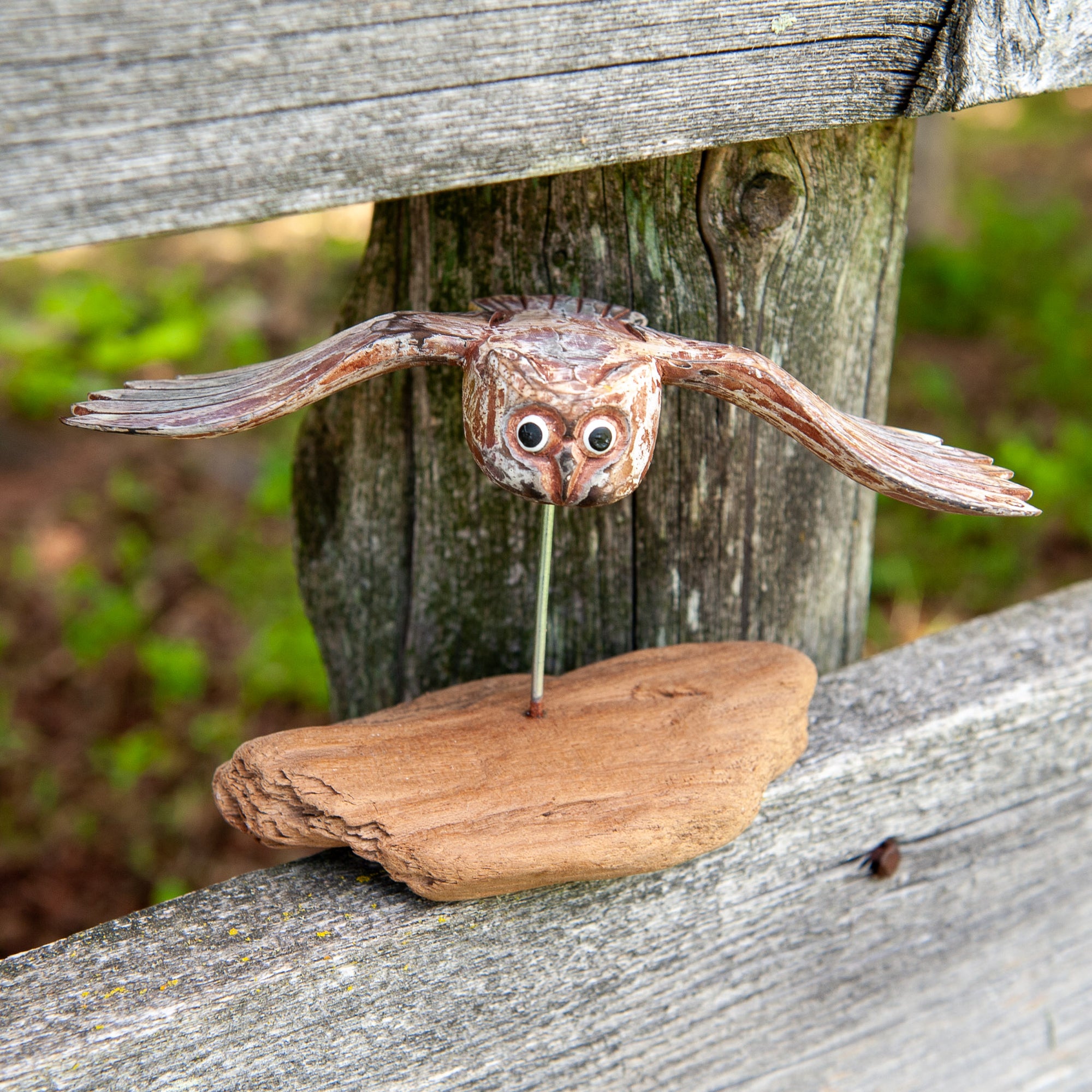 Driftwood Owl on Base