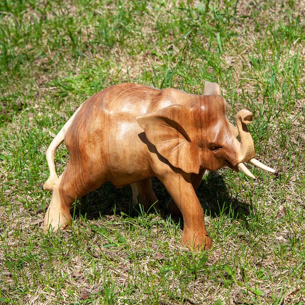 Suar Standing Smooth Elephant - Large