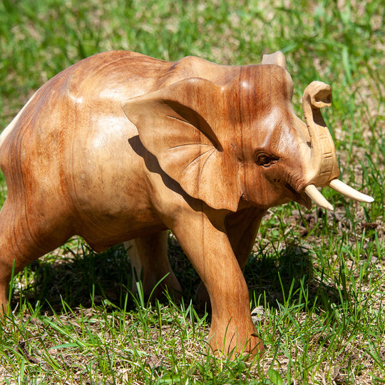Suar Standing Smooth Elephant - Large