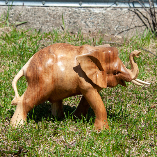 Suar Standing Smooth Elephant - Large