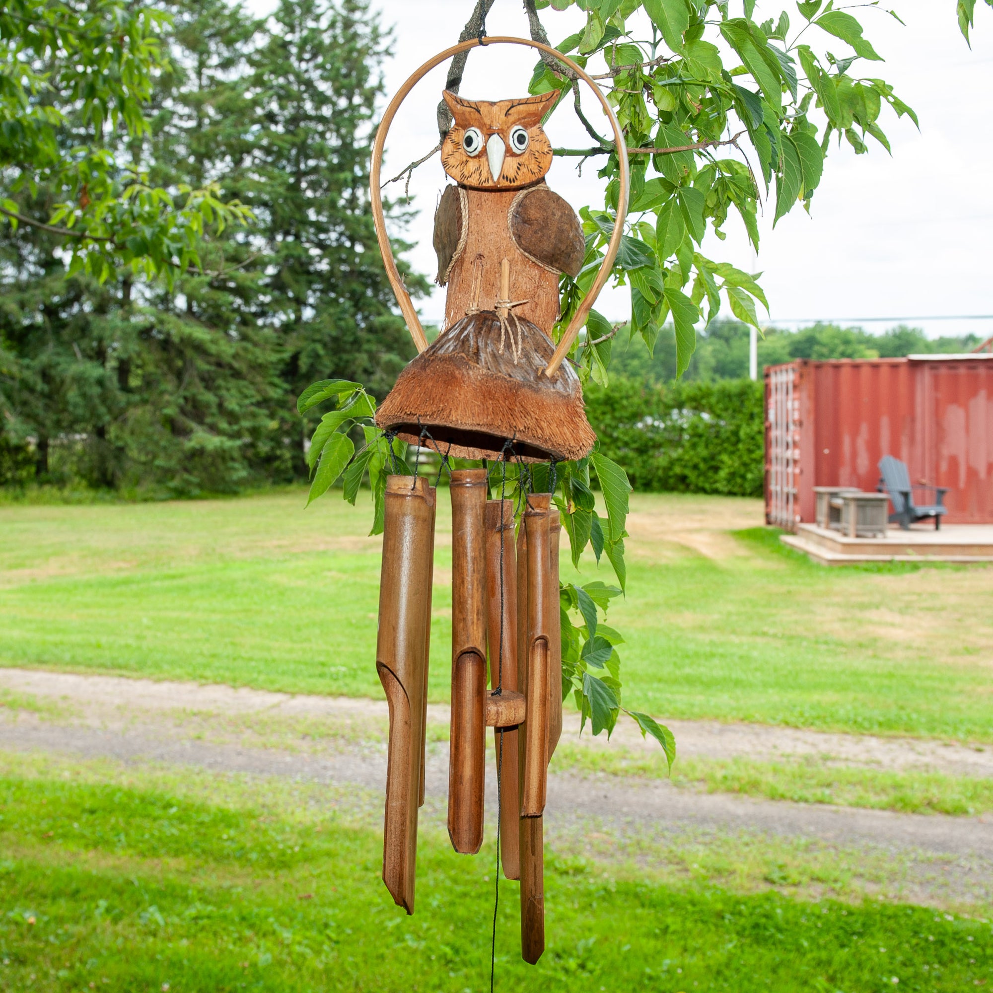 Balinese Owl Bamboo & Grass Wind-Chimes