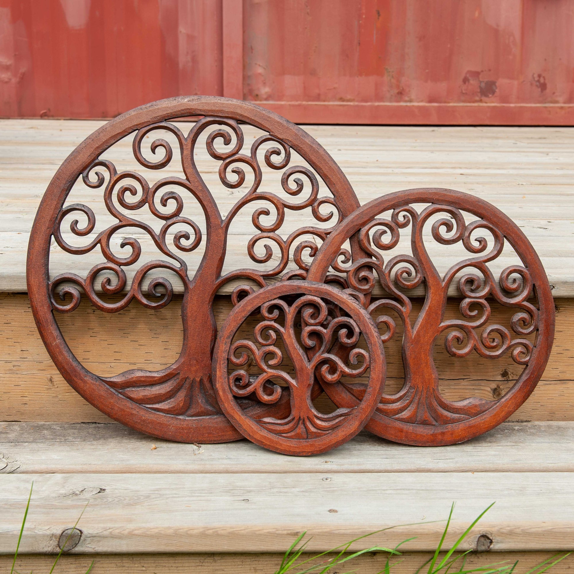 Tree of Life Round Panel - Brown