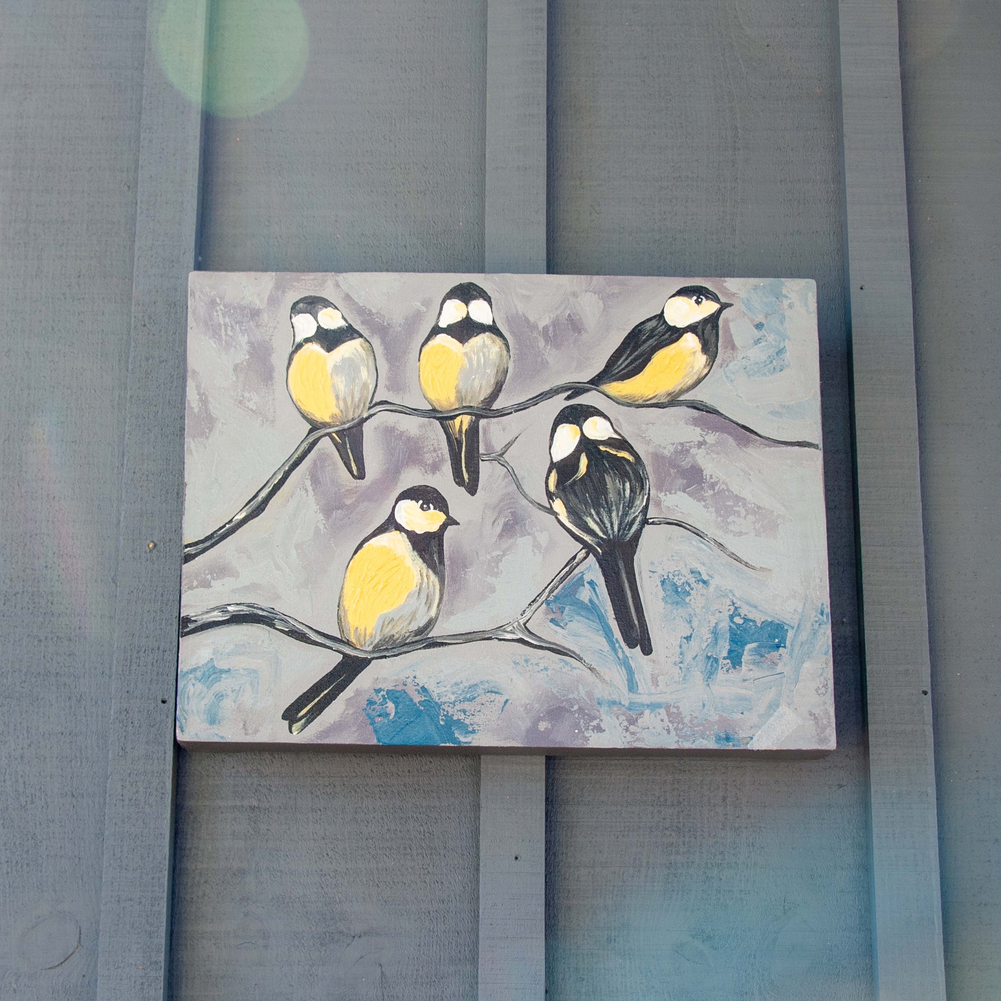 Birds on a Branch - Painting