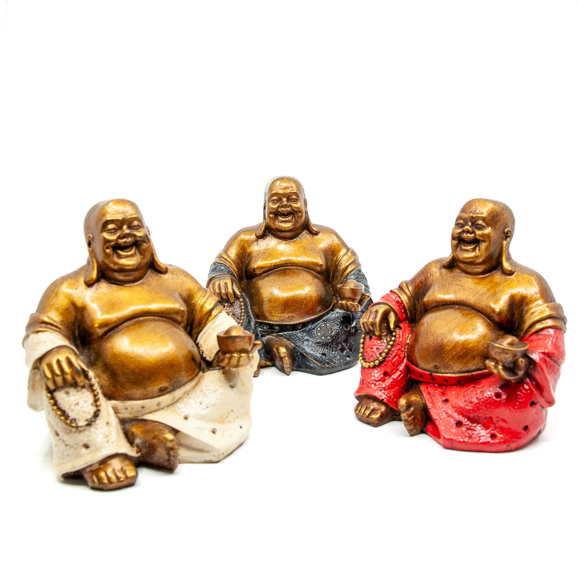 Laughing Buddha Statue w.Beads