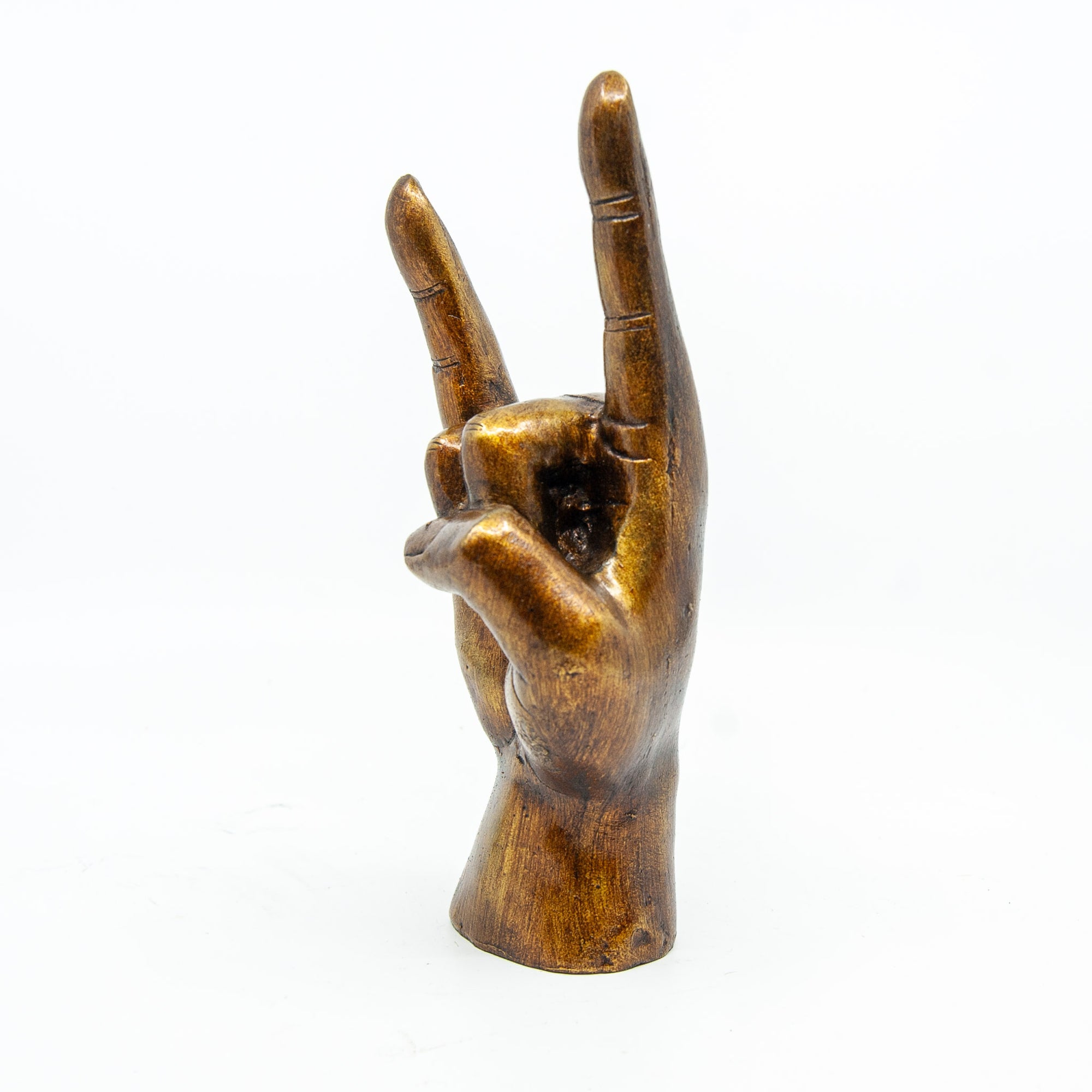 Resin Rock On Hand Sculpture