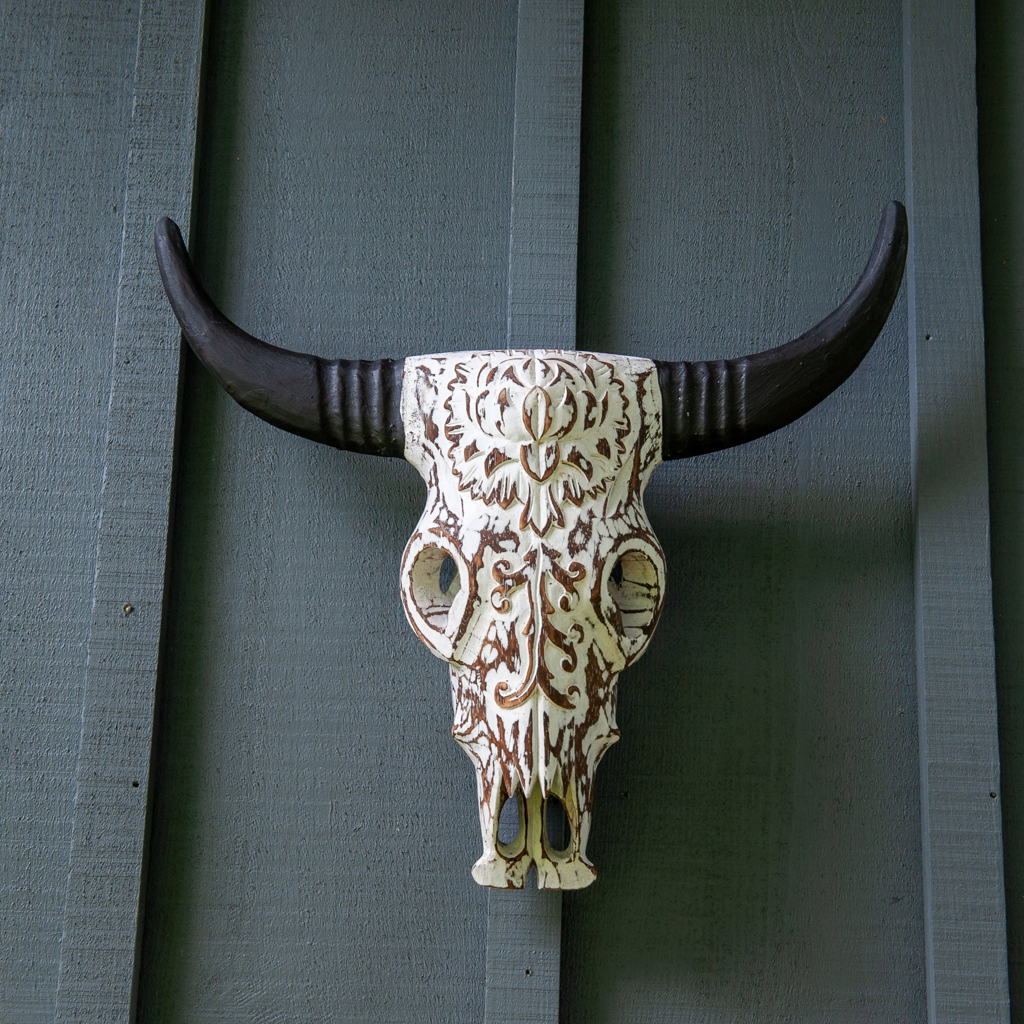 Albasia Buffalo Wood Mask-Lotus