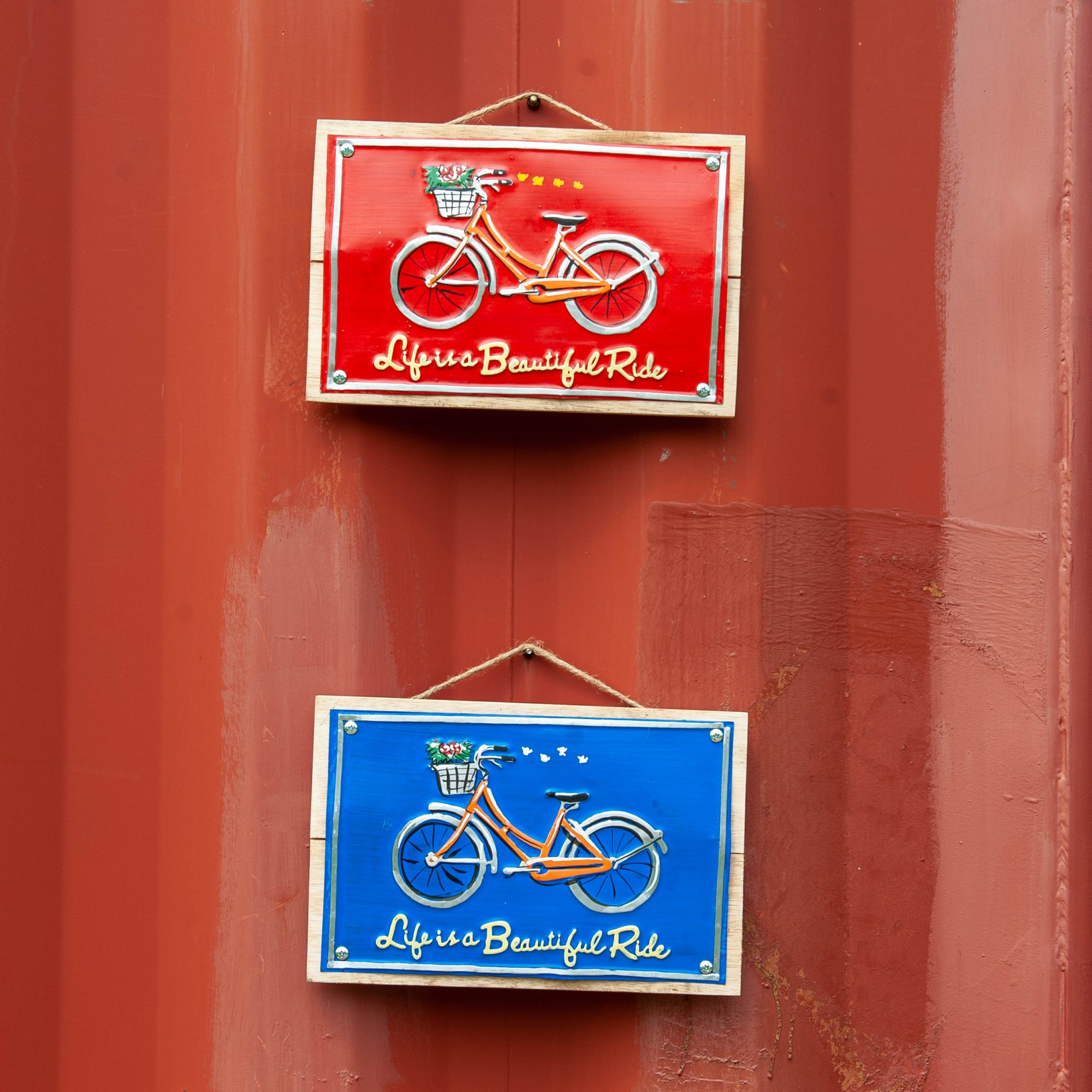 Life is a Beautiful Ride (Bike) - Metal & Wood Sign