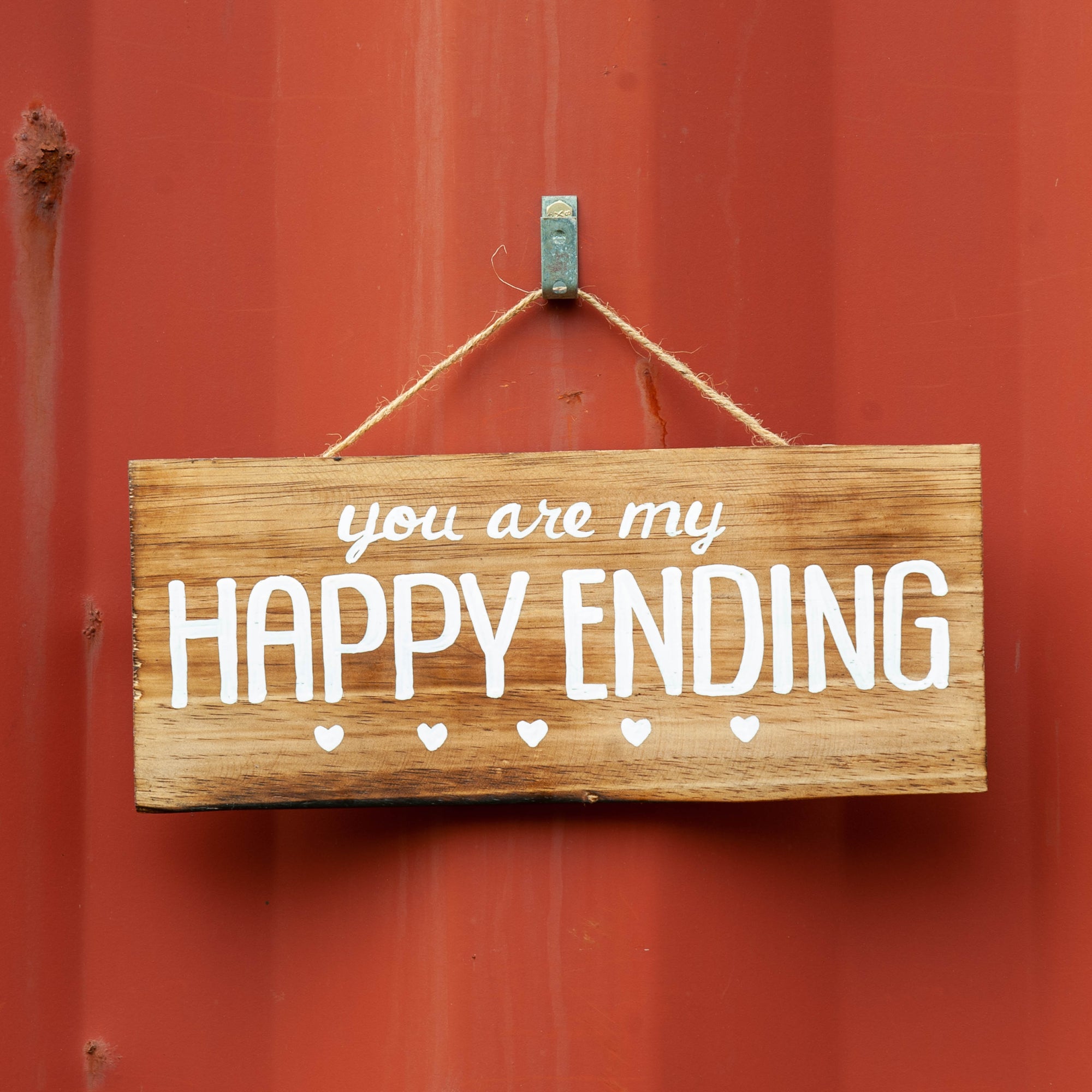 Happy Ending - Wood Sign