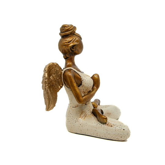 Painted Resin Yogi Angel