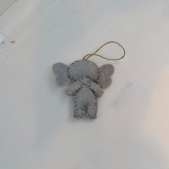 Standing Wool Elephant Ornament