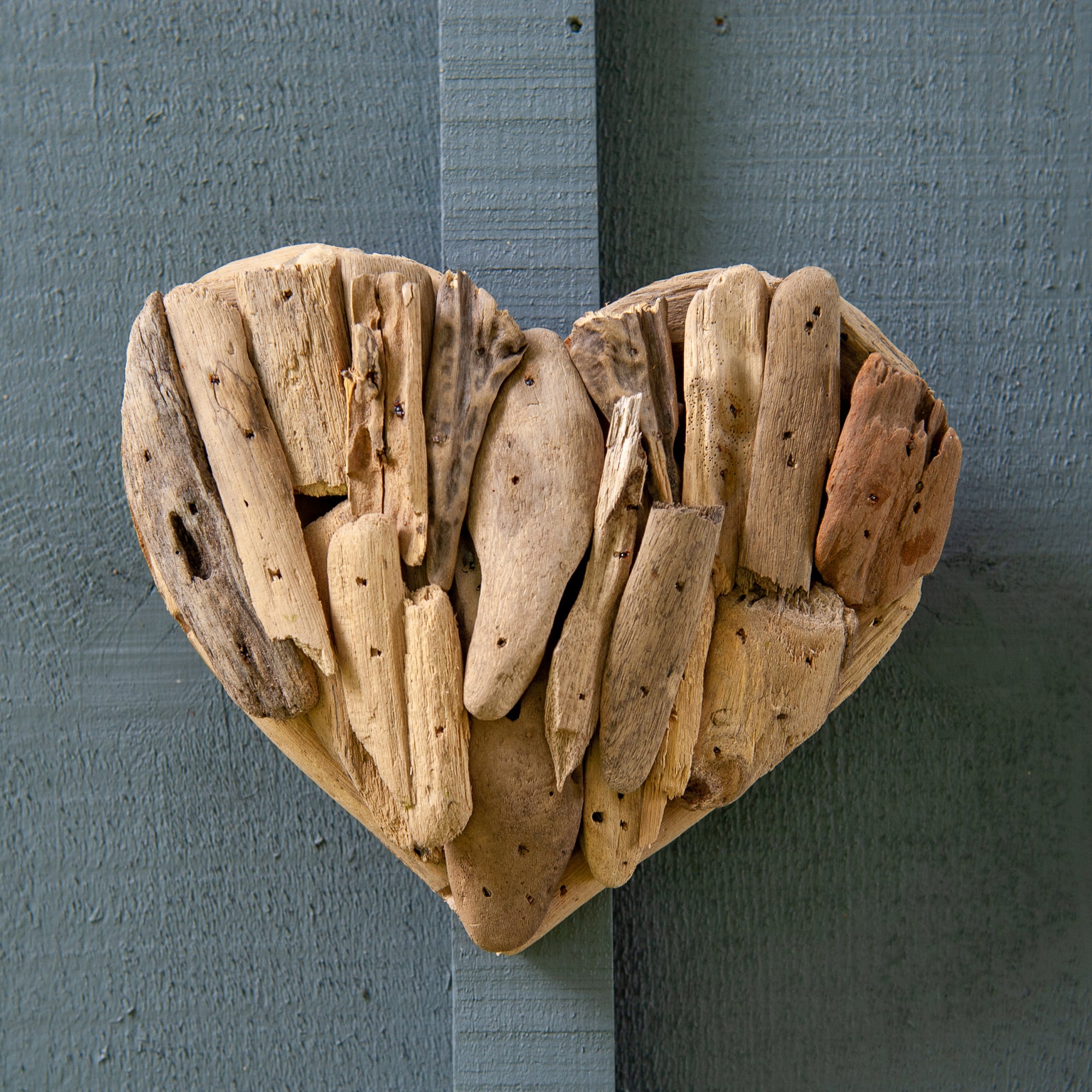 Coeur en bois flotté - Plat