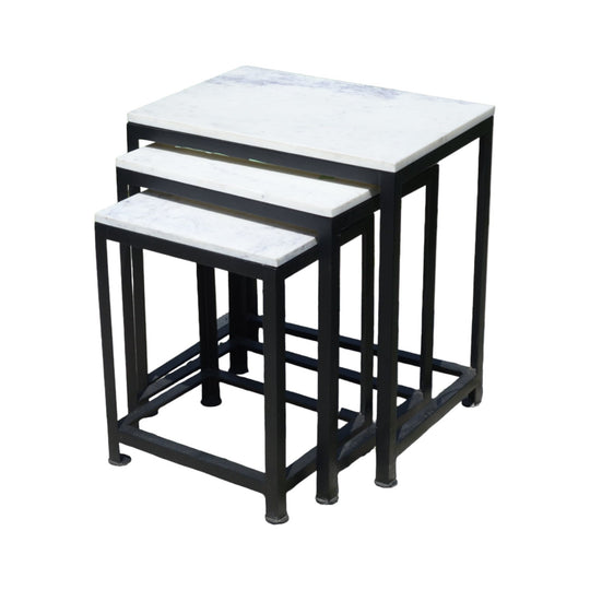Marble Nesting Table - Set of 3