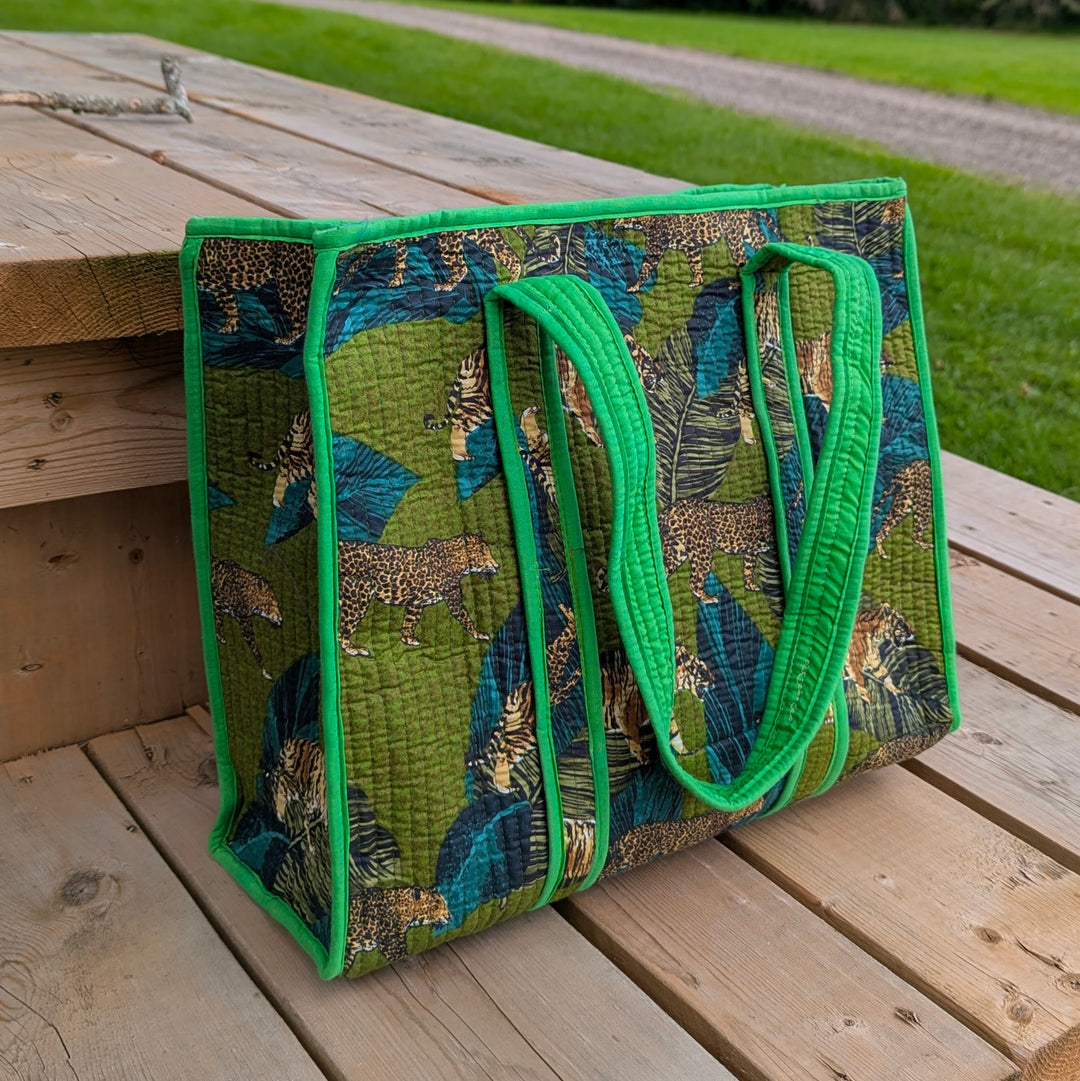 Quilted Cotton Tote Bag