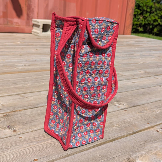 Quilted Cotton Bottle Bag