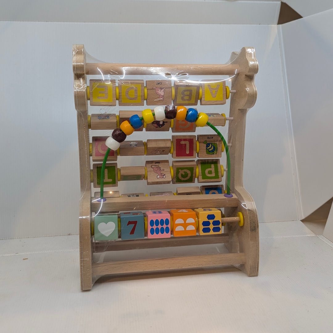 Multi-Activity Giraffe Wood Abacus