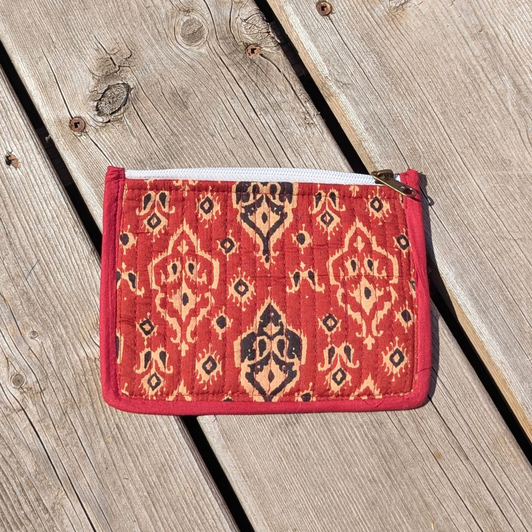 Quilted Cotton Zip Pouch