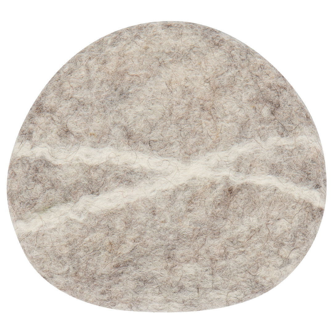 Striato Felt Wool Coasters Set of 4 - Flint