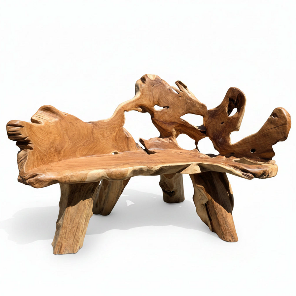 Table d'appoint en teck récupéré