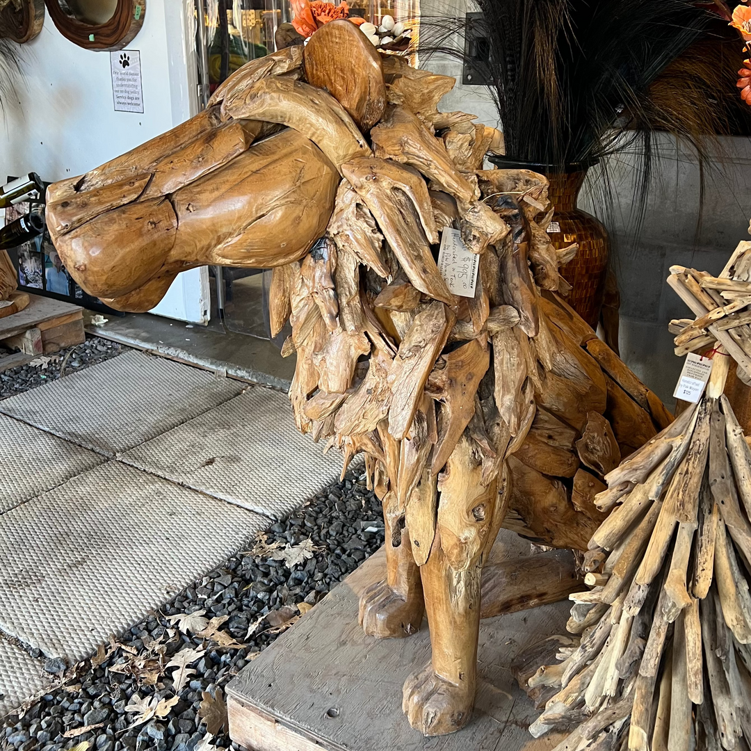 Table d'appoint en teck récupéré