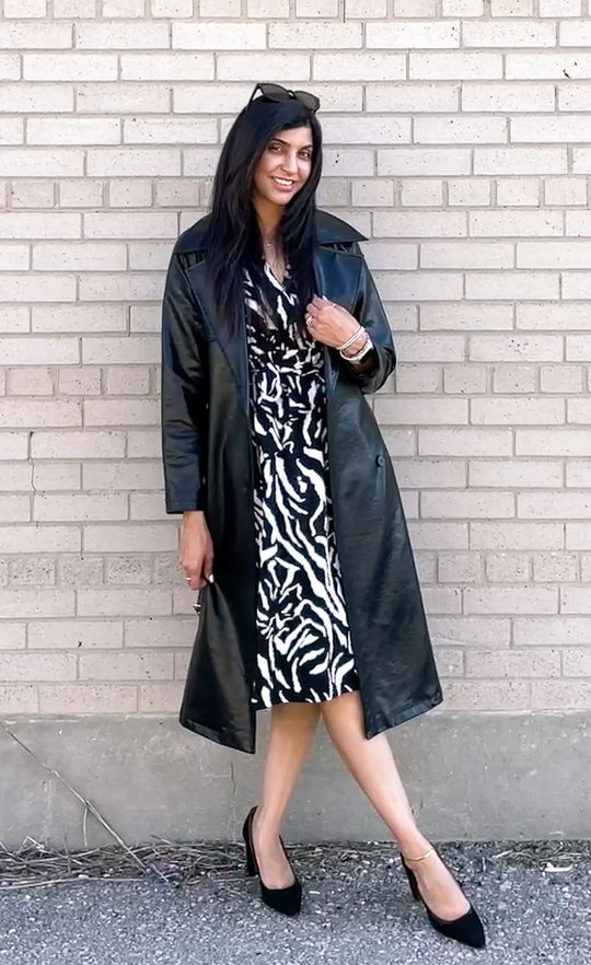 Diane Dress Black and White