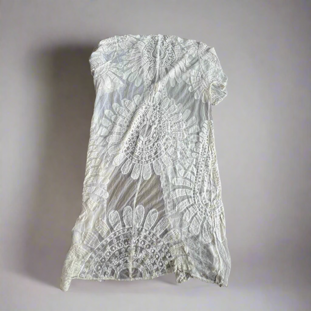 Hand-Crocheted White Robe