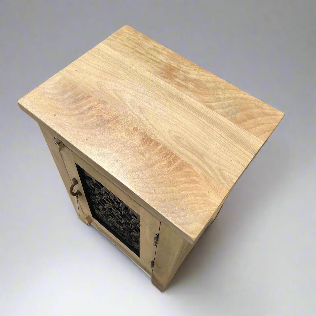 Wooden cabinet with a door 