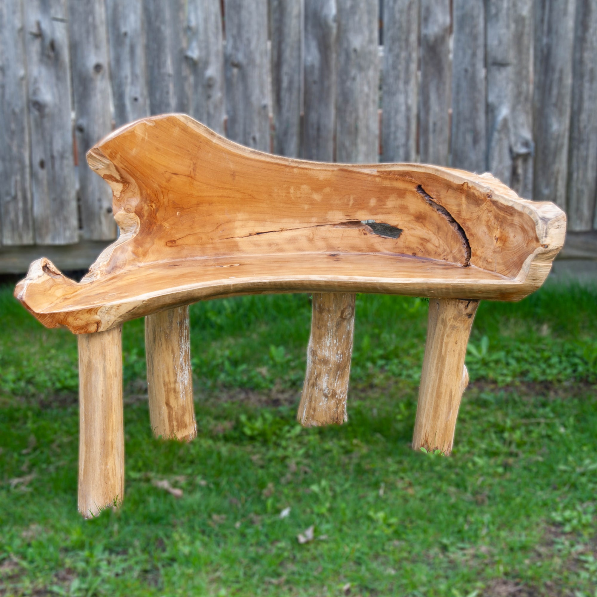 Reclaimed Teak Root Bench