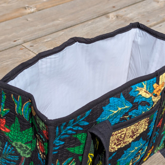 Quilted Cotton Tote Bag with Plastic Lining
