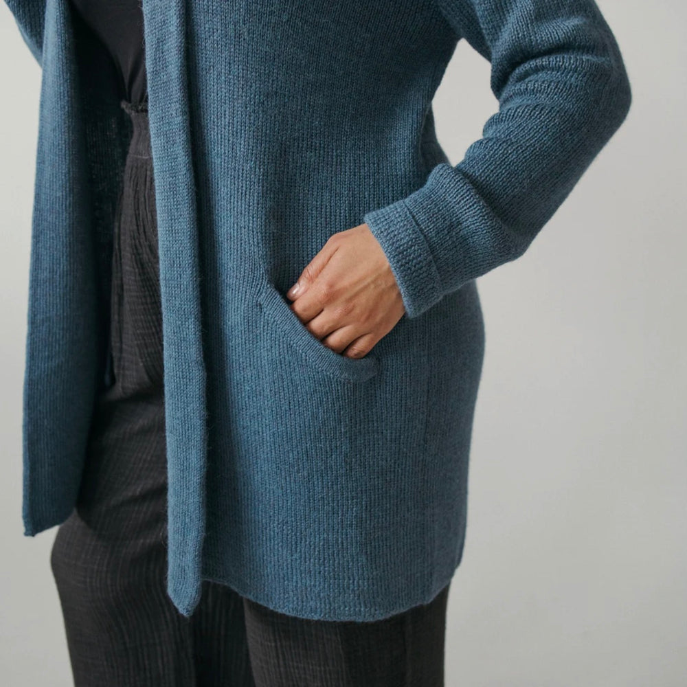 Mia Alpaca Sweater - Heathered Day Blue