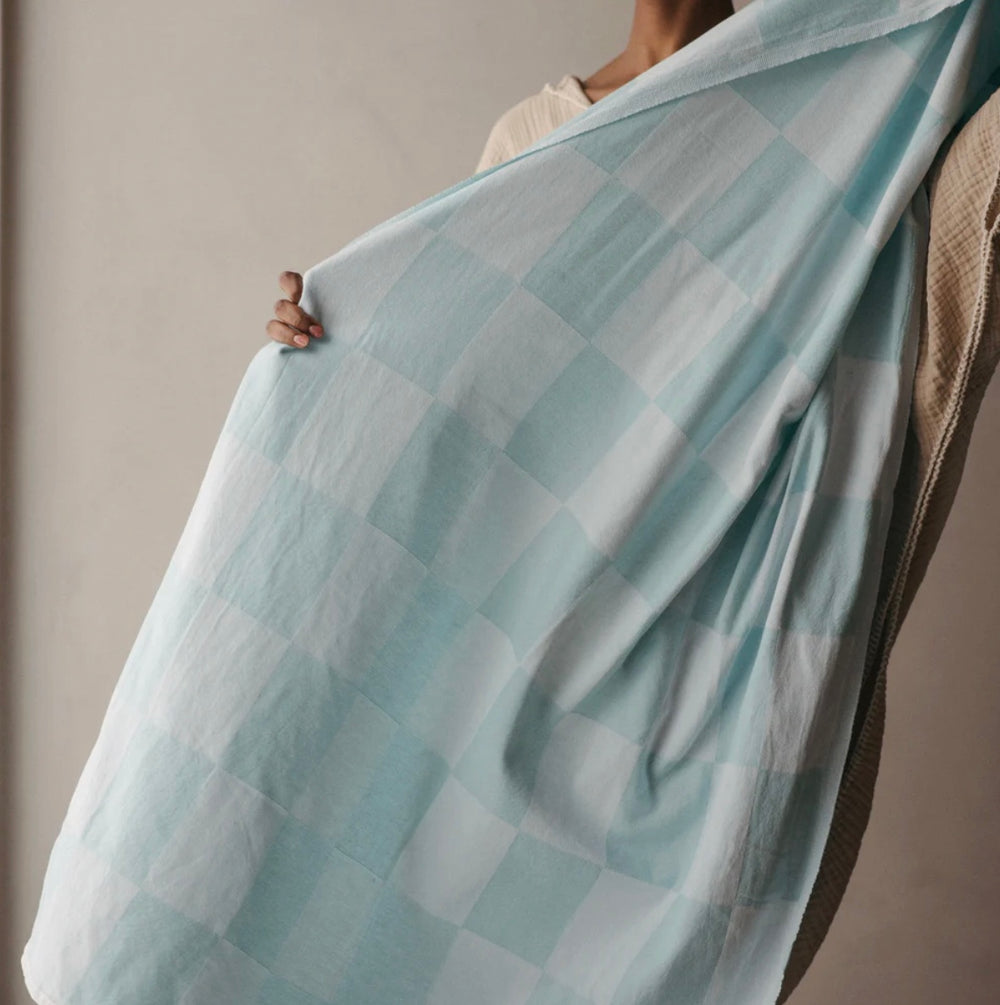 Mint Checkerboard Towel