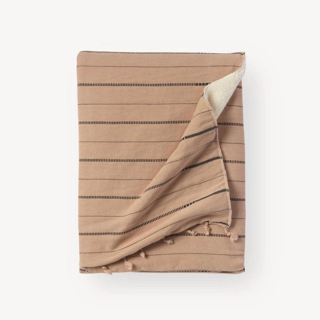 Irena Fleece-Lined Throw - Clove