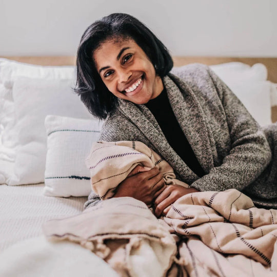 Irena Fleece-Lined Throw - Clove