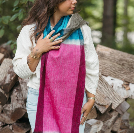 Écharpe en Alpaga - Café