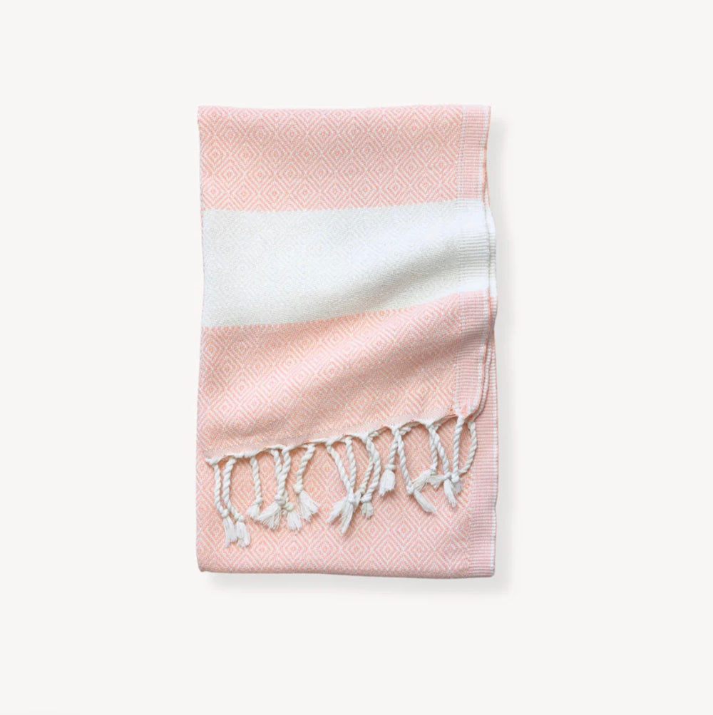 Turkish Hand Towel - Diamond - Grapefruit