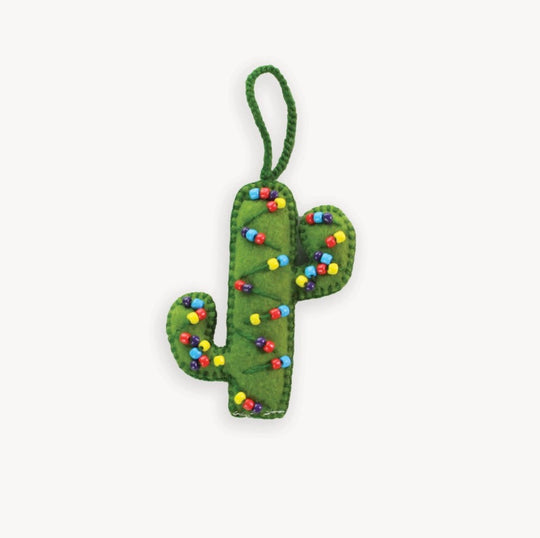 Cactus Hand-Embroidered Ornament