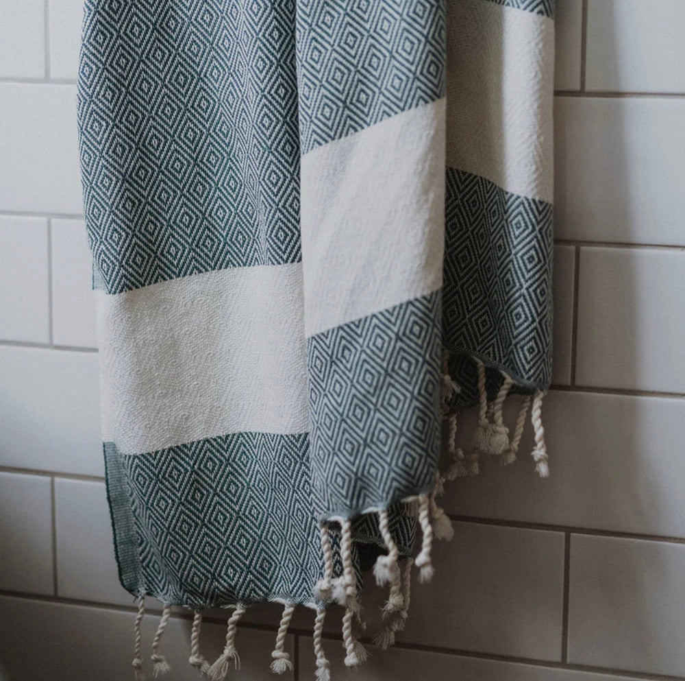 Turkish Towel - Diamond - Prussian Blue